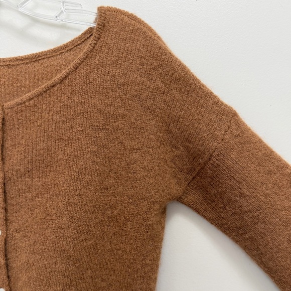 Sezane Gaspard Cardigan Jumper Sweater Mohair Alpaca in Camel Tan Size XS - Picture 6 of 10